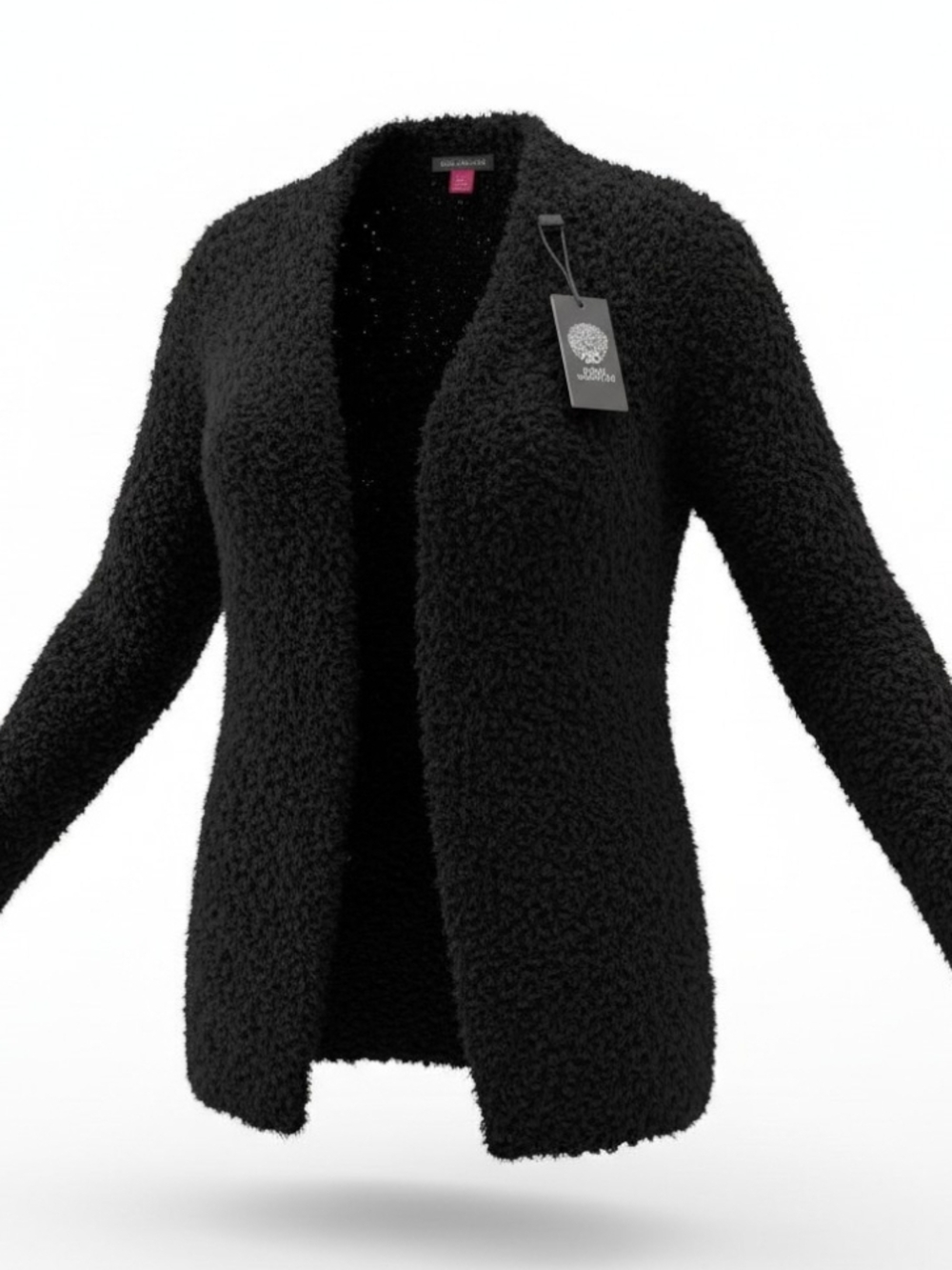 Vince Camuto Black Open-Front Teddy Jacket Size Small